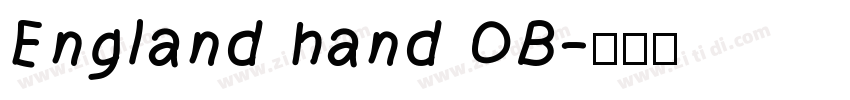 England hand OB字体转换